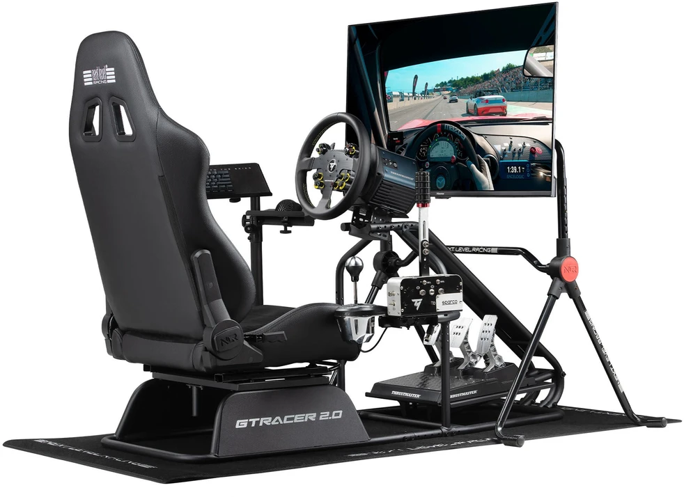 „Next Level Racing GTRacer 2.0“, lenktynių kabina – juodas