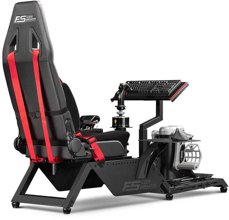 Next Level Racing | Flight Simulator Cockpit | Juodas and Raudona
