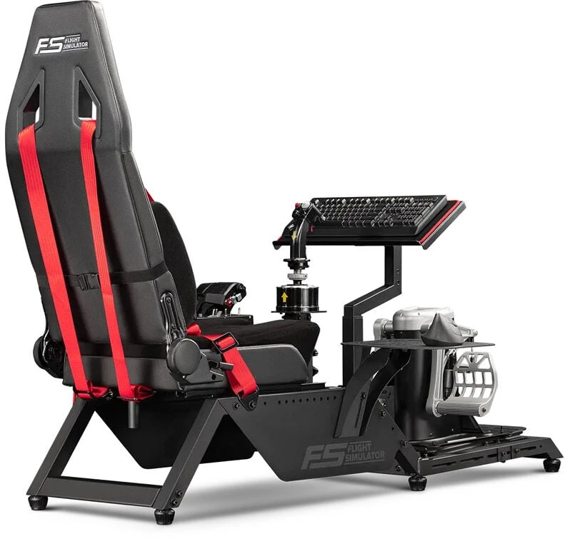 Next Level Racing | Flight Simulator Cockpit | Juodas and Raudona