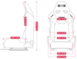 „Next Level Racing PRS2 Performance“ atlošiama simuliatorinė lenktynių sėdynė