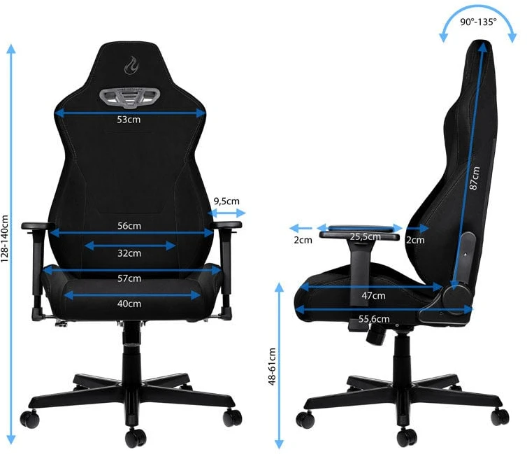 Žaidimų kėdė Nitro Concepts S300 Gaming Chair, Stealth juoda