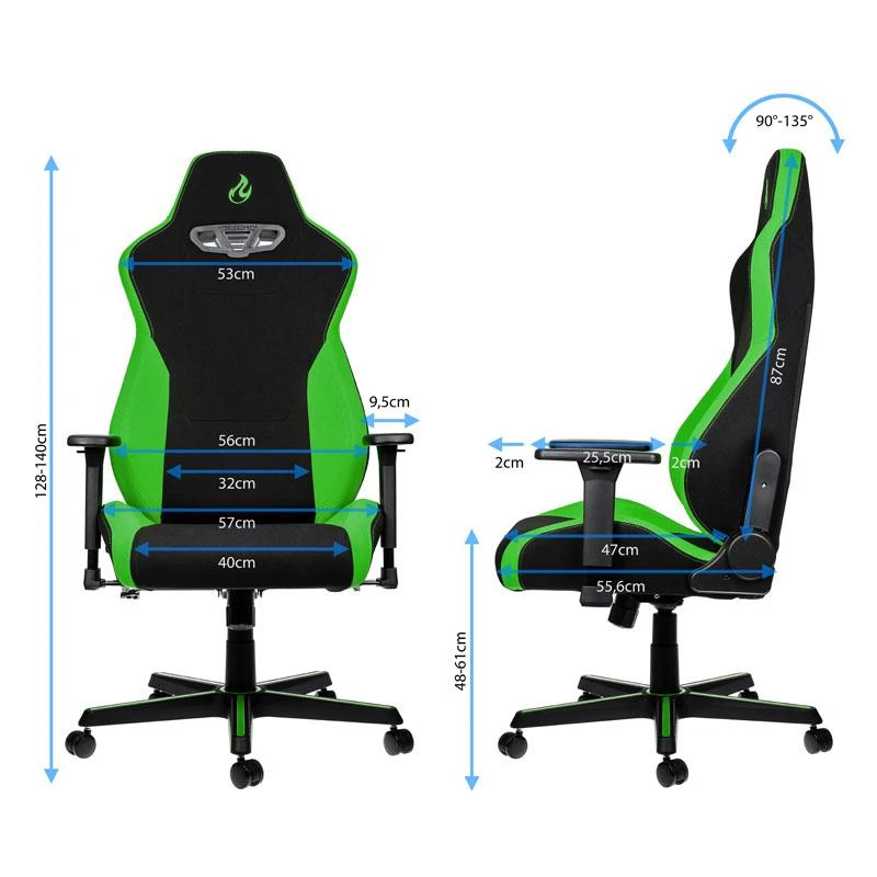 Žaidimų kėdė Nitro Concepts S300 Gaming Chair, Atomic žalia