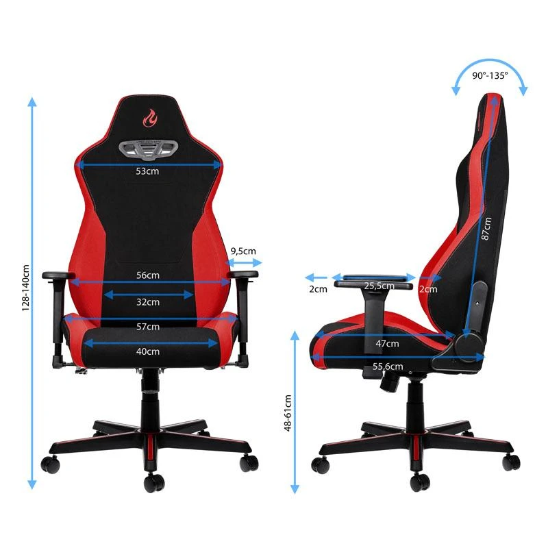 Žaidimų kėdė Nitro Concepts S300 Gaming Chair, Inferno raudona