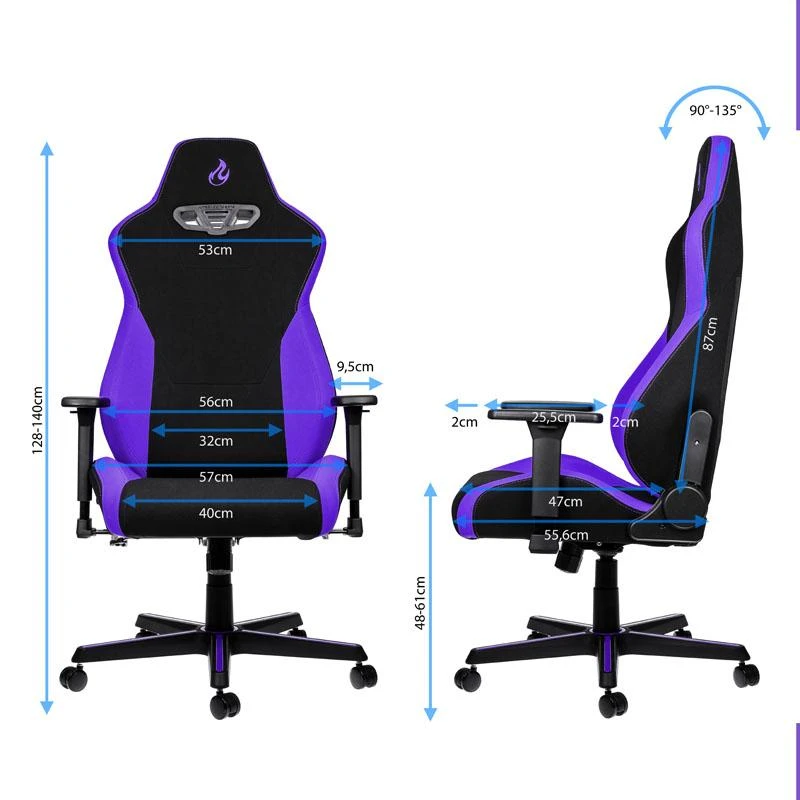 Žaidimų kėdė Nitro Concepts S300 Gaming Chair, Nebula violetinė