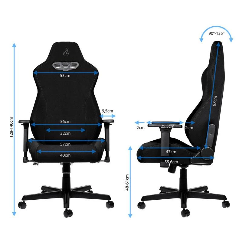 Žaidimų kėdė Nitro Concepts S300 Gaming Chair, Stealth juoda