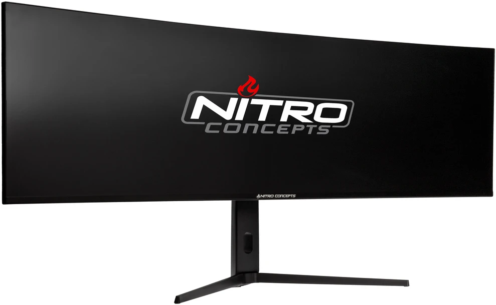„Nitro Concepts SM1 Simracing“ monitorius, 124,5 cm (49 spalvų), lenktas, 144 Hz, „FreeSync“, „G-Sync“, HDMI, DP, USB