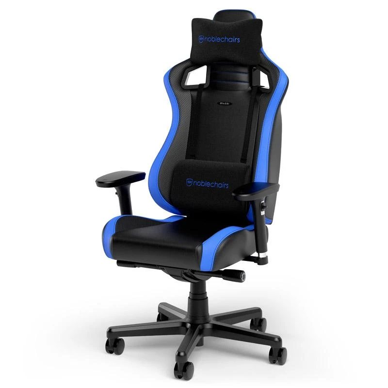 Žaidimų kėdė Noblechairs EPIC Comapct Gaming Chair, Juoda/Carbon/Mėlyna