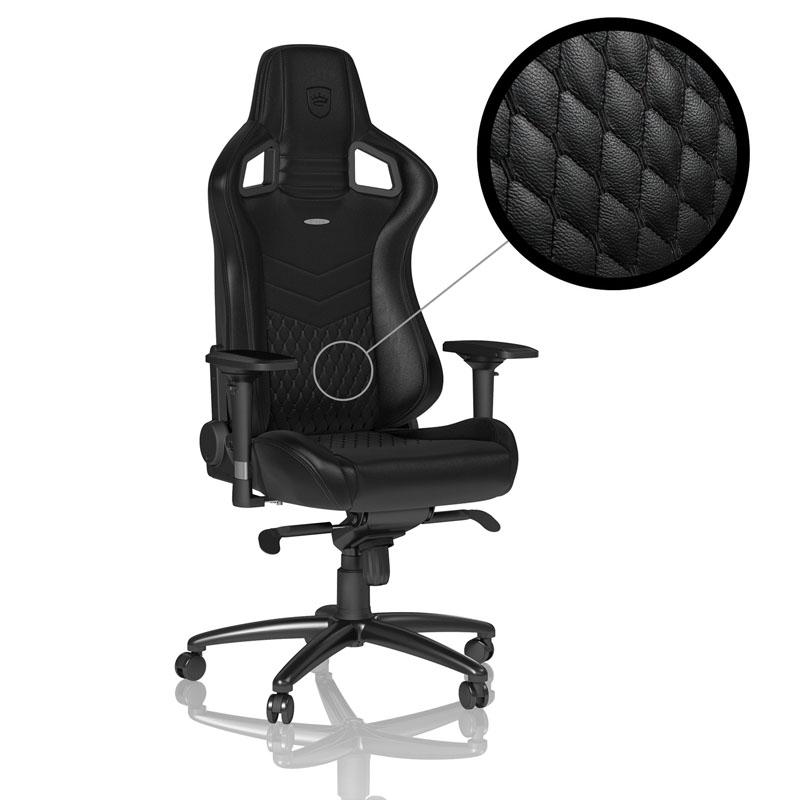 noblechairs EPIC Real Leather Gaming Chair - juodas