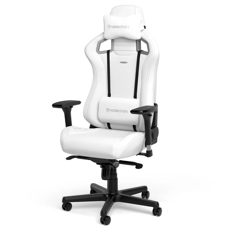 Žaidimų kėdė Noblechairs EPIC High-tech faux leather Gaming Chair, Baltas Edition
