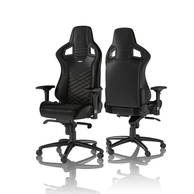 Žaidimų kėdė Noblechairs EPIC PU-Leather Gaming Chair, Juoda-auksinė