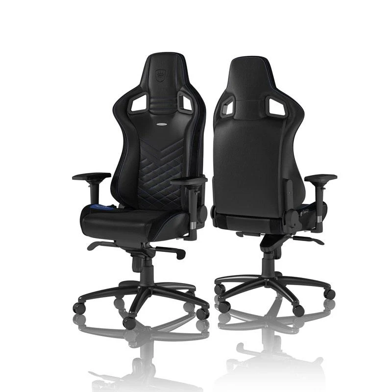 Žaidimų kėdė Noblechairs EPIC PU-Leather Gaming Chair, Juoda-mėlyna
