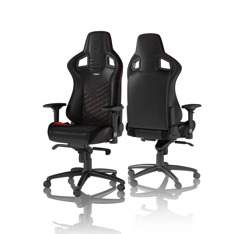 Žaidimų kėdė Noblechairs EPIC PU-Leather Gaming Chair, Juoda-raudona