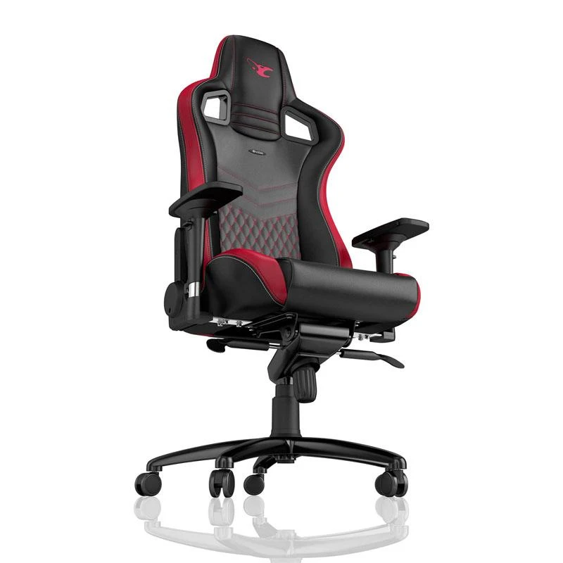 Žaidimų kėdė Noblechairs EPIC mousesports Edition PU-Leather Gaming Chair, Juoda-raudona