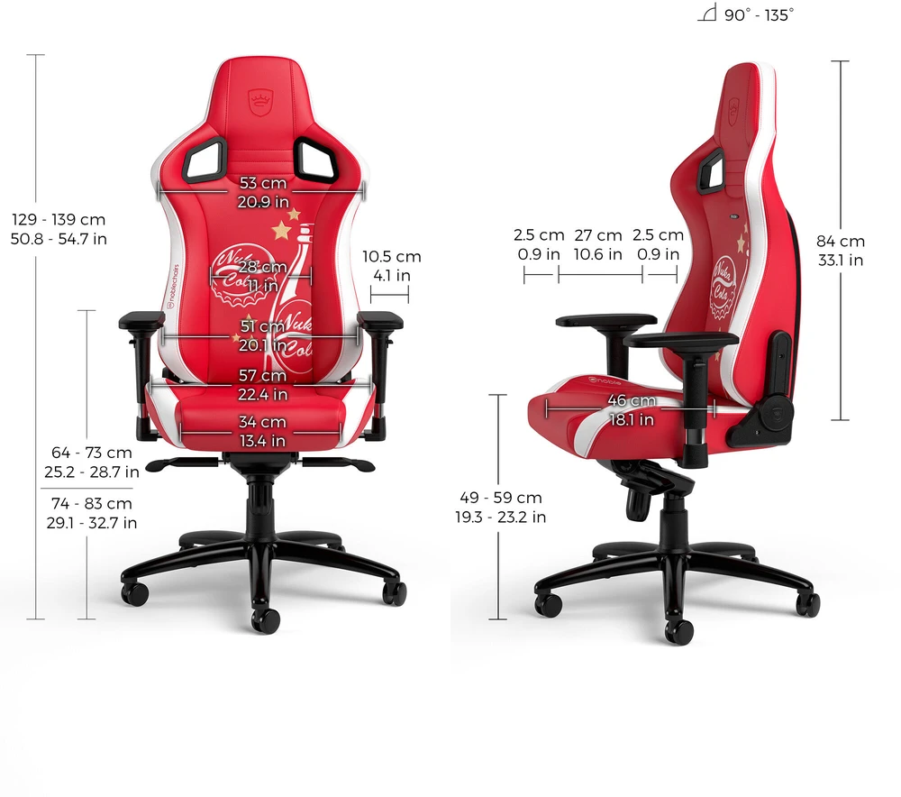 „noblechairs“ EPIC „Nuka-Cola“ žaidimų kėdė – „Fallout“ leidimas