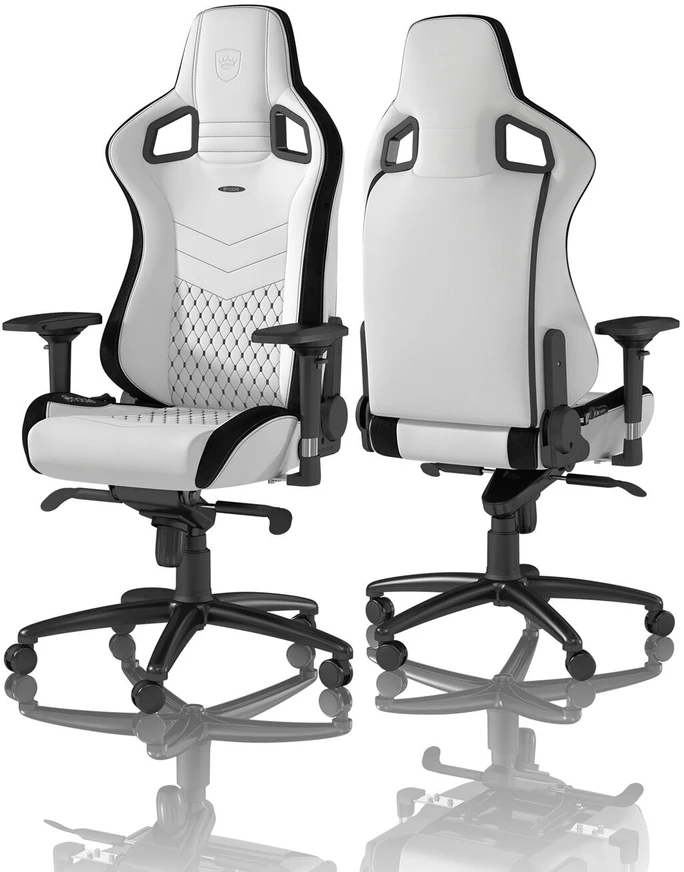 Žaidimų Kėdė noblechairs EPIC Baltas/Juodas PU Leather (Baltai Juoda PU Oda)