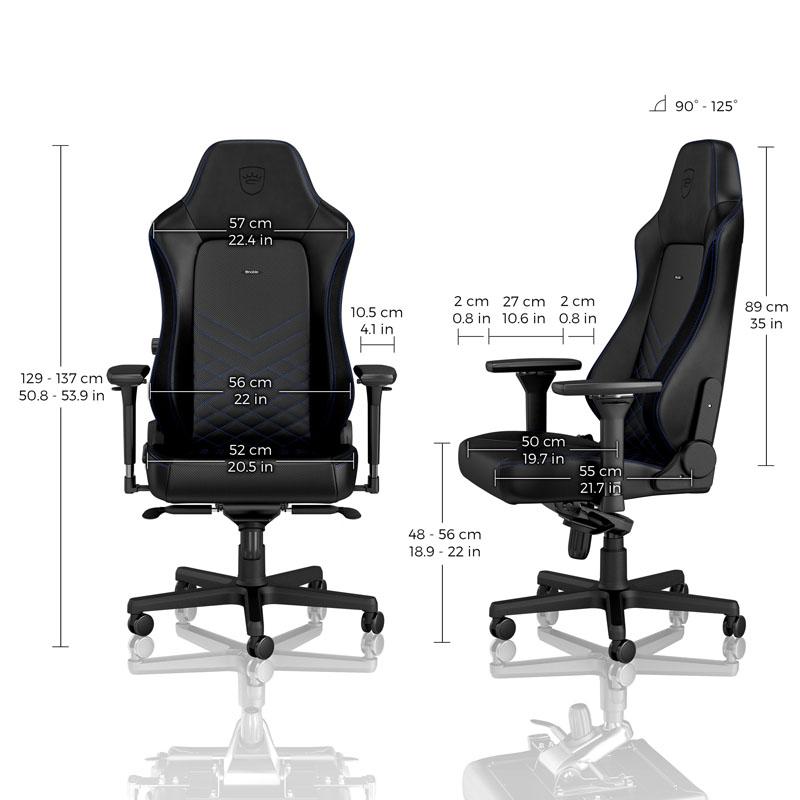 Žaidimų kėdė Noblechairs HERO PU-Leather Gaming Chair, Juoda-mėlyna