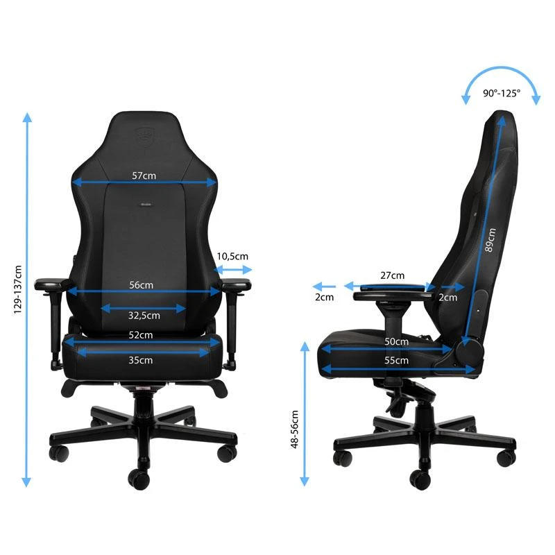 Žaidimų kėdė Noblechairs HERO High-tech faux leather Gaming Chair, Black Edition