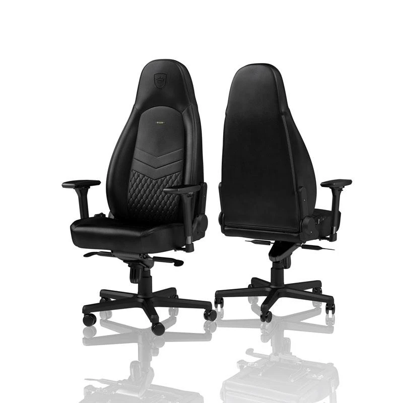 Žaidimų kėdė Noblechairs ICON Real Leather Gaming Chair, Juoda