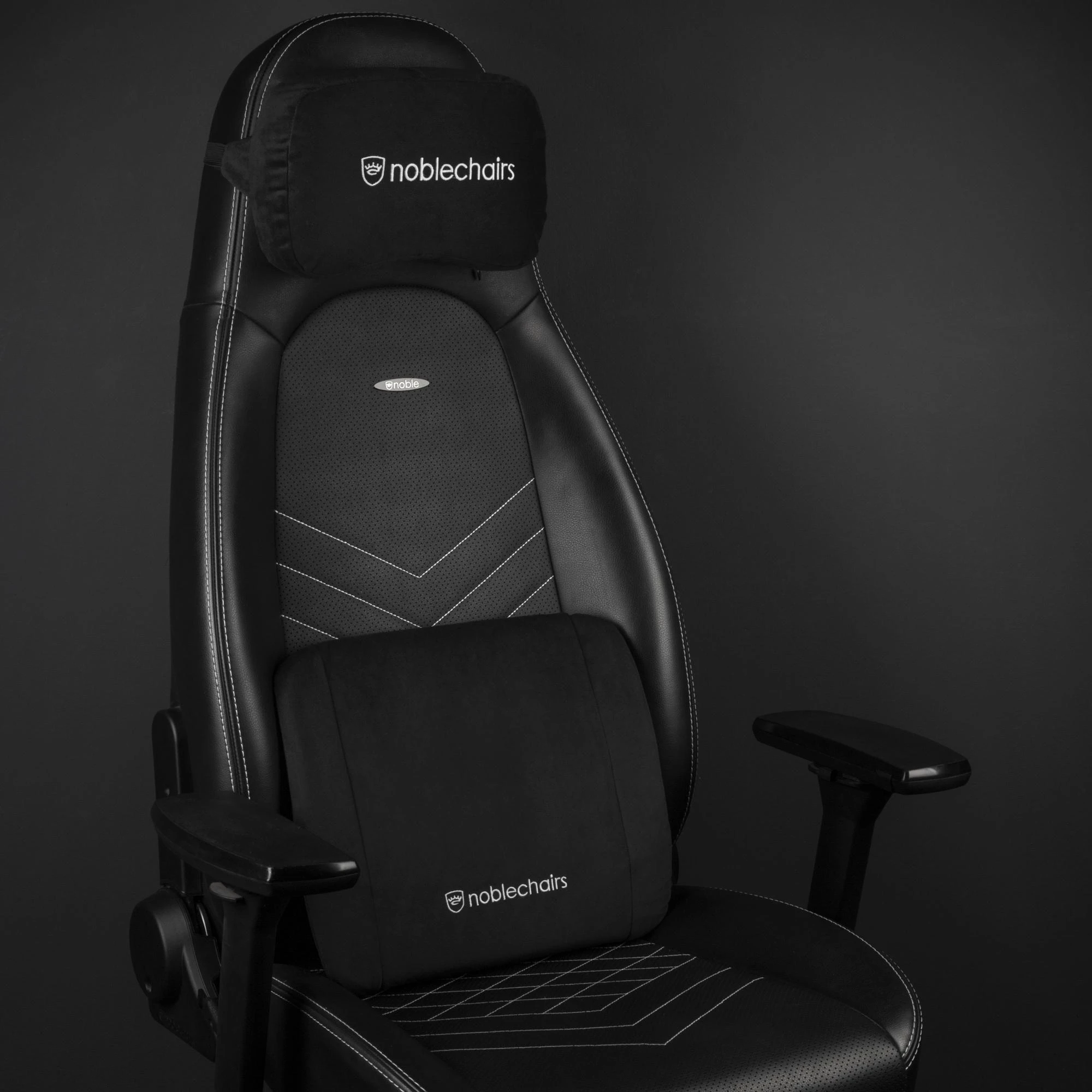 Žaidimų kėdės pagalvėlių rinkinys Noblechairs Memory Foam Cushion Set, tinka EPIC/ICON/HERO, Juoda