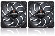 NOCTUA NF-A12x25 G2 Sx2-PP PWM Fan – 2 vnt., 120mm, chromax/juodas