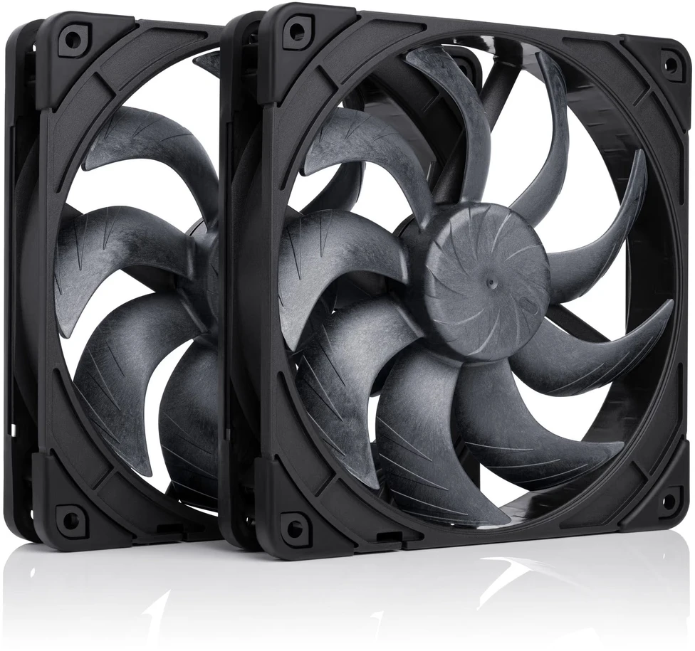 Noctua 140mm NF-A14x25 G2 PWM Sx2 PP chromax.juodas leidimas - dviejų ventiliatorių komplektas