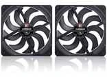 Noctua 140mm NF-A14x25 G2 PWM Sx2 PP chromax.juodas leidimas - dviejų ventiliatorių komplektas