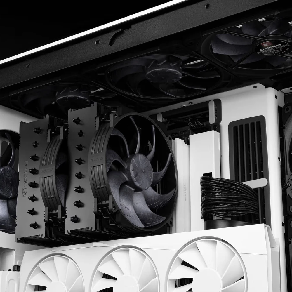 Noctua NF-A14X25r G2 PWM chromax.juodas fan, LCP – juodas, 140mm