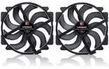 Noctua NF-A14X25r G2 PWM Sx2-PP chromax.juodas fan, LCP – juodas, 140mm, 2-pack
