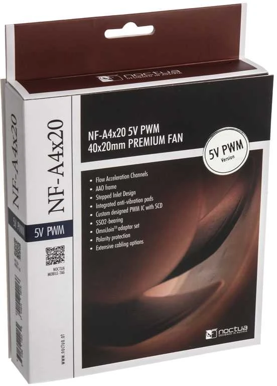 Noctua NF-A4X20 5V PWM computer cooling component Kompiuterio dėklas Fan 4 cm