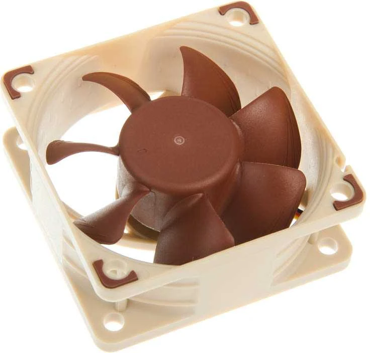 Noctua NF-A6X25 FLX kompiuterio aušinimo sistema Klasės kompiuteris Ventiliatorius 6 cm Rudas