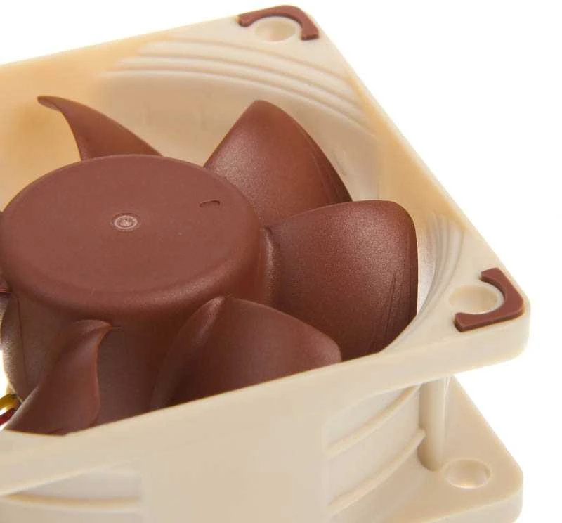 Noctua NF-A6X25 FLX kompiuterio aušinimo sistema Klasės kompiuteris Ventiliatorius 6 cm Rudas