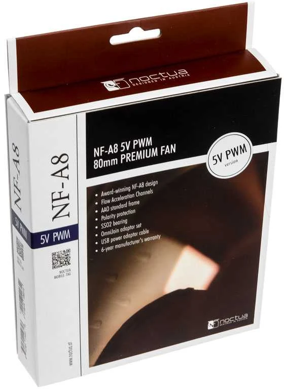 „Noctua NF-A8 5V PWM“ ventiliatorius, Ø 80 mm