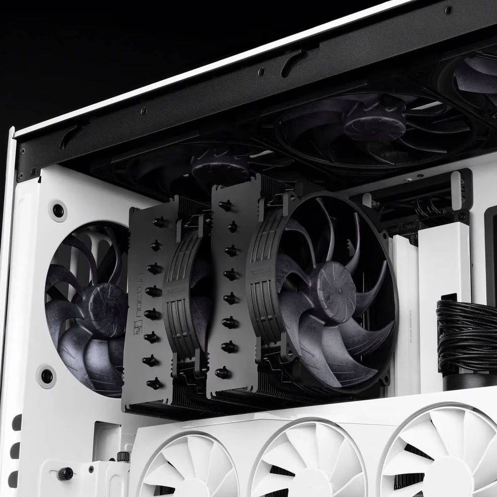 Noctua NH-D15 G2 chromax.juodas CPU cooler, dual-tower, PWM – juodas, 140mm