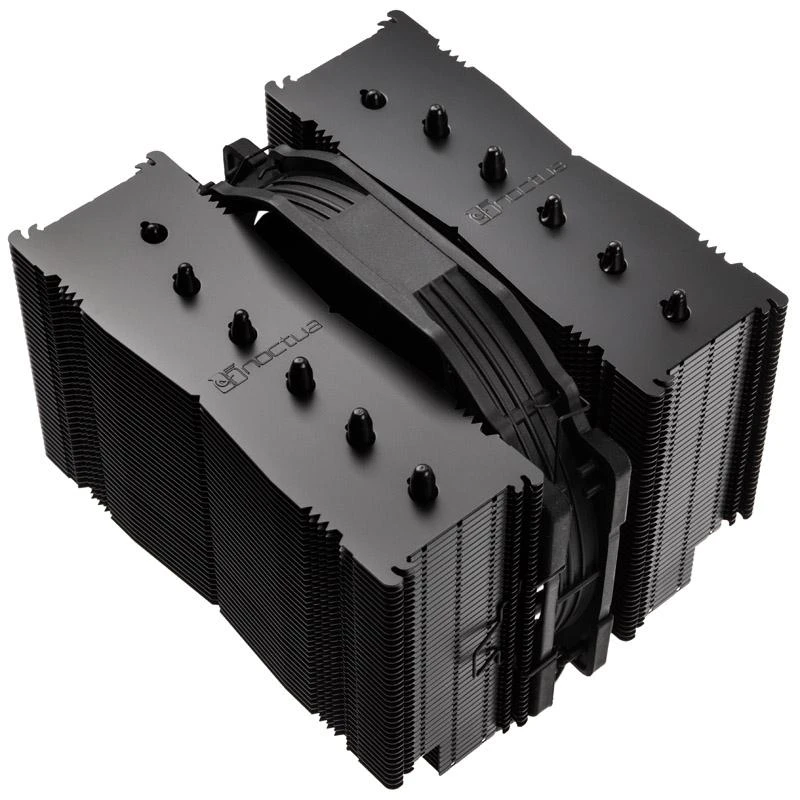 Noctua NH-D15S Chromax juodas aušintuvas iš viršaus