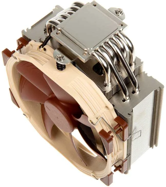 Noctua NH-U14S kompiuterio aušinimo komponentas procesoriaus aušintuvas 12 cm rudas, Nerūdijantis plienas