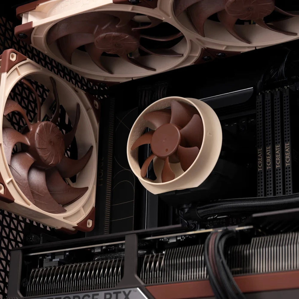 „Noctua NL-ACF1“ „AiO“ papildomas ventiliatorius, Ø 80 mm, rudas/baltas