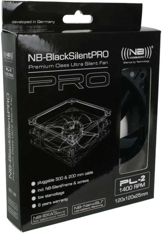 Noiseblocker BlackSilent Pro Fan PL2 - 120mm, 3 Stück