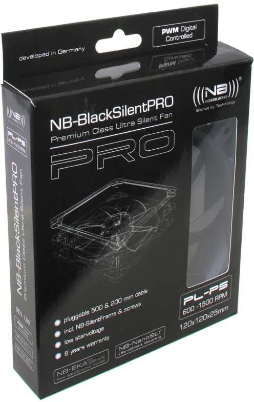 Noiseblocker BlackSilent Pro Fan PLPS - 120mm PWM, 3 Stück