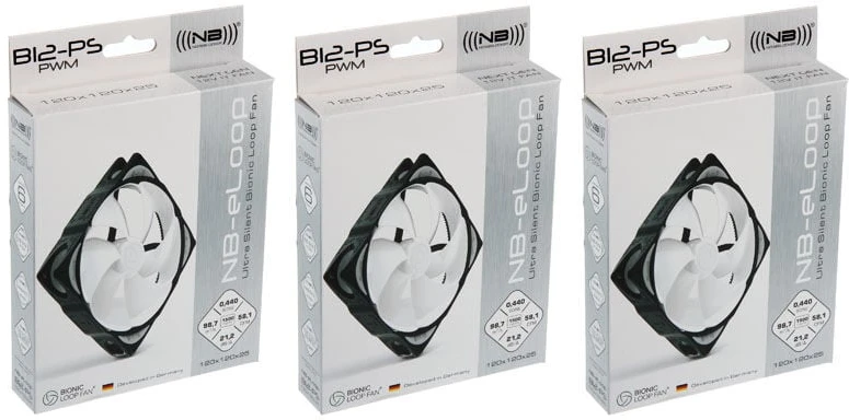 Noiseblocker NB-eLoop Fan B12-PS - 120mm PWM, 3 pieces