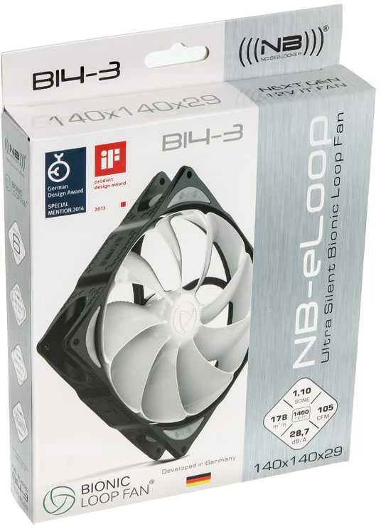 Noiseblocker NB-eLoop Fan B14-1 - 140mm, 3 Stück