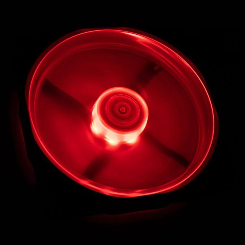 Noiseblocker B12-PS ventiliatorius raudonuose ARGB šviesose