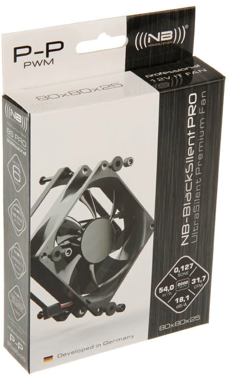 Noiseblocker BlackSilent Pro Fan P-P – 80 mm