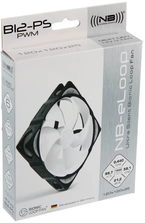 Noiseblocker NB-eLoop korpuso ventiliatoriusB12-PS – 120mm PWM