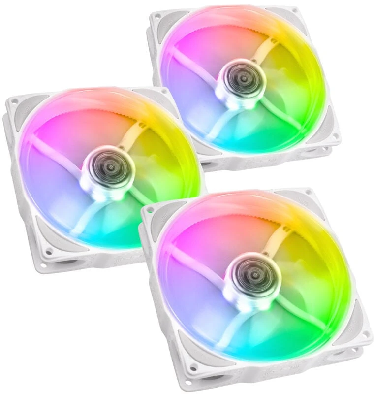 Ventiliatorius Noiseblocker NB-eLoop X B12-P ARGB, PWM - 120mm, baltas - 3 pack