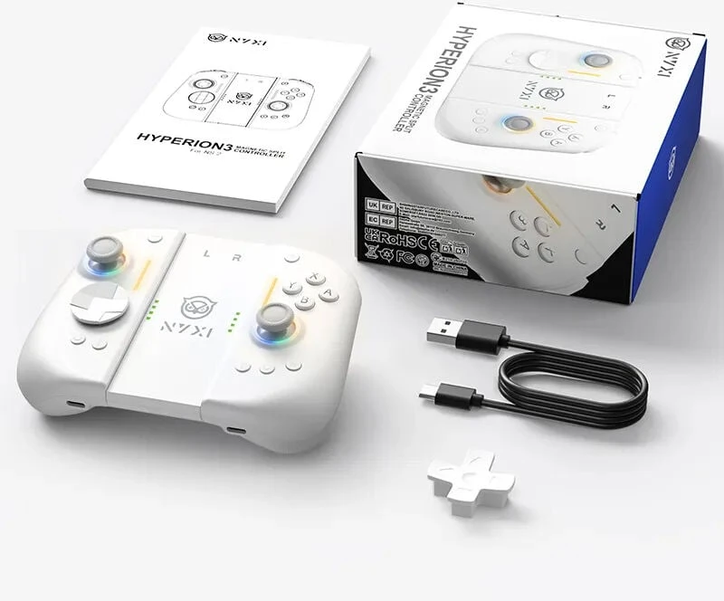 NYXI Hyperion 3 Switch 2 valdymo pultas, Hall Effect™ baltas
