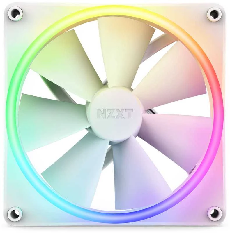 NZXT F140 RGB DUO baltas ventiliatorius