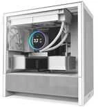 NZXT H3 Flow (2025) Micro-ATX kompiuterio korpusas, baltos spalvos