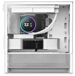NZXT H3 Flow (2025) Micro-ATX kompiuterio korpusas, baltos spalvos