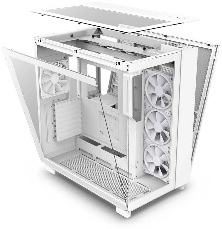 NZXT PC dėklas H9 Elite Midi bokštinis langas baltas