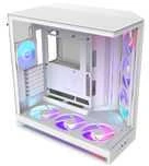 NZXT H9 Flow RGB+ MIDI bokštas Baltos